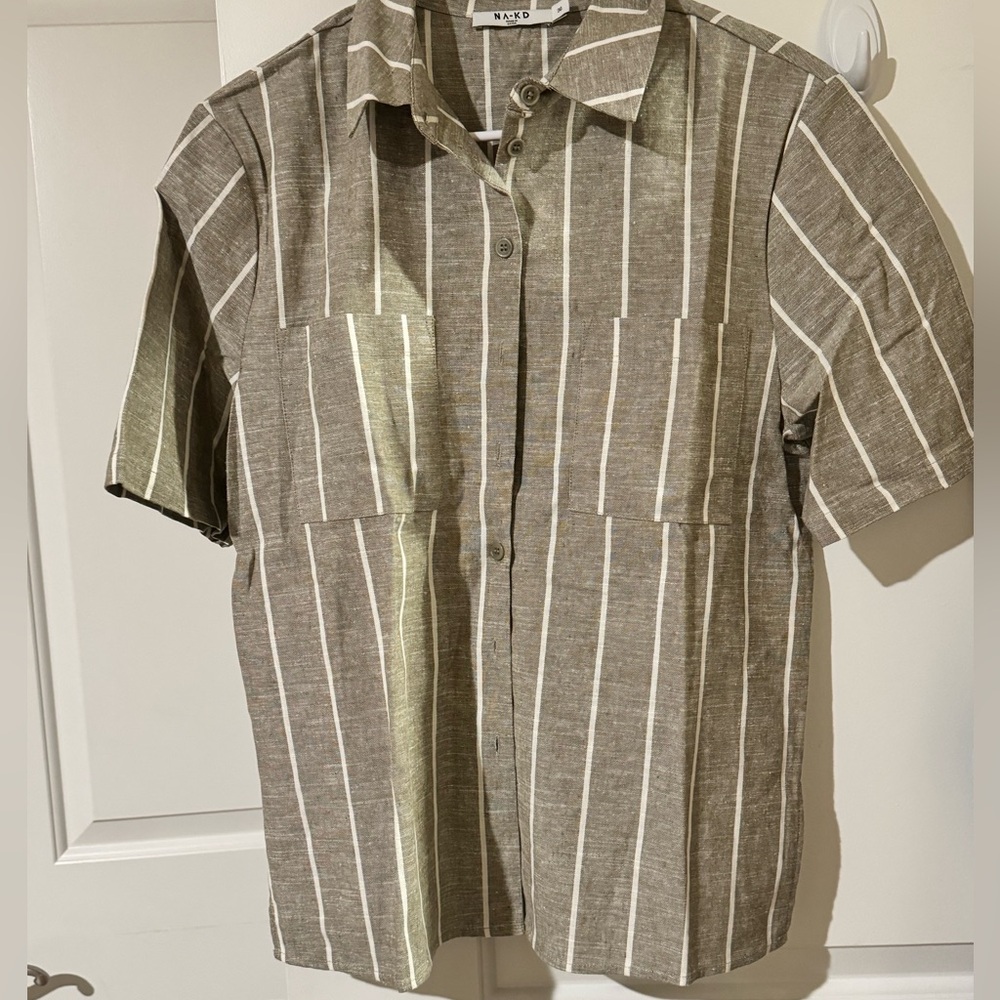 Green Striped Linen set from NAKD